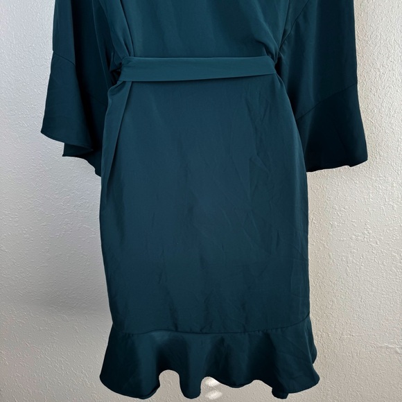 Birdy Grey Kenny Robe Matte Satin Emerald Ruffle XL/XXL - Picture 8 of 10